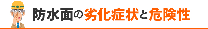防水面の劣化症状と危険性
