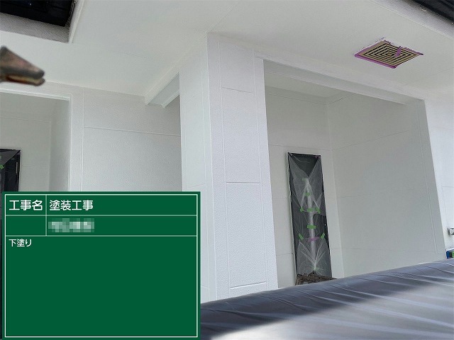 サイディング外壁塗装工事の下塗り工程