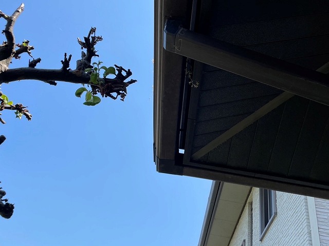 高松市で金属製軒天への塗装工程、見逃しがちな軒天をケレンと3回塗りで徹底強化