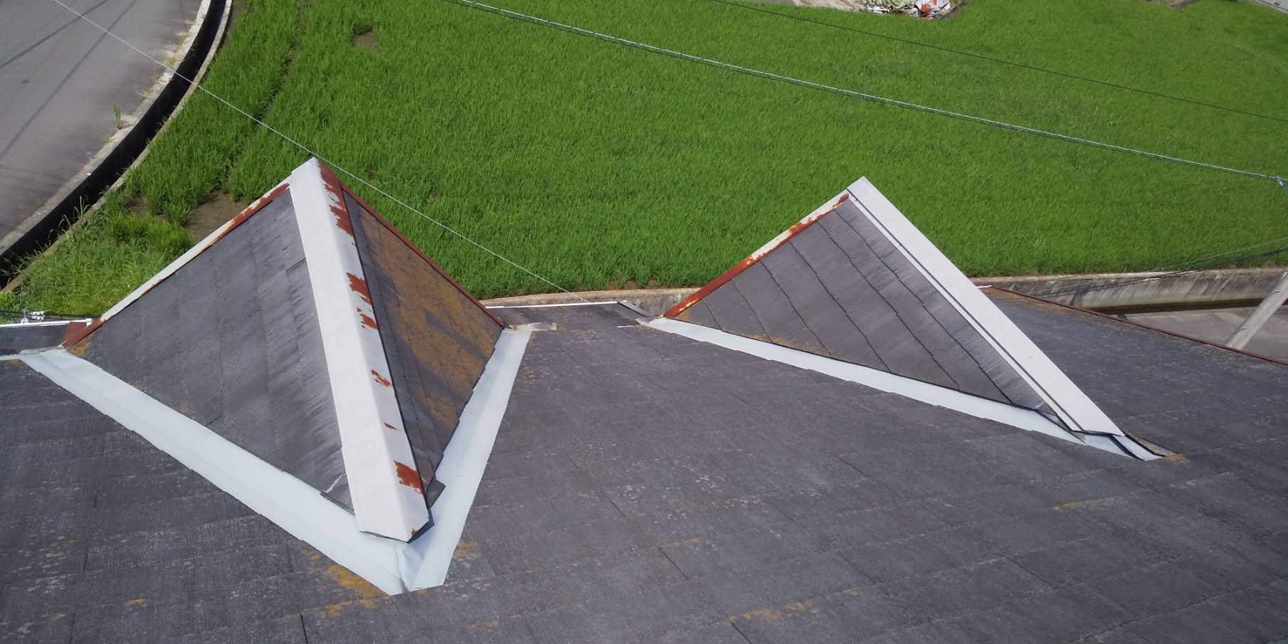 高松市にてカラーベスト屋根塗装調査