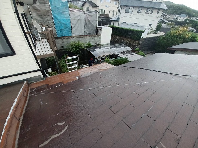 高松市で平屋のコロニアル瓦のお家を雨漏り調査！