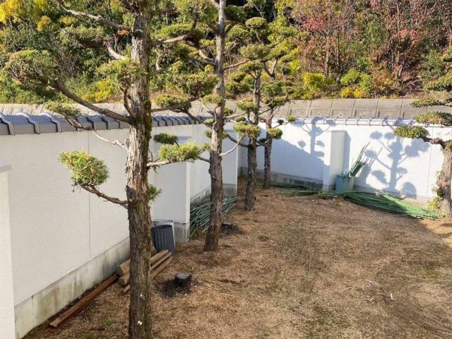 中間町での塀塗装