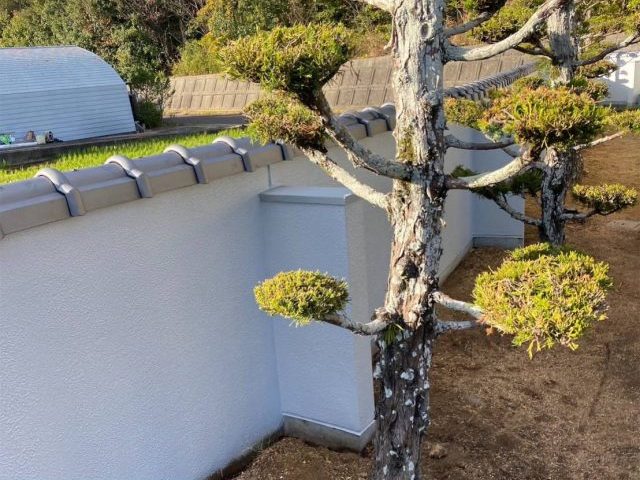 中間町の塀塗装工事が完了