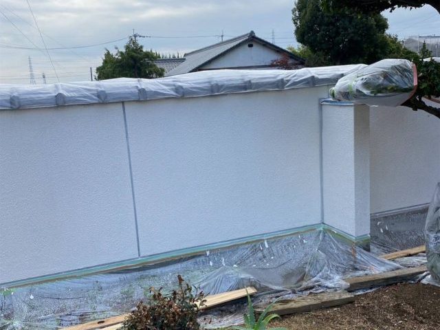 中間町の上塗り時のパターンローラー