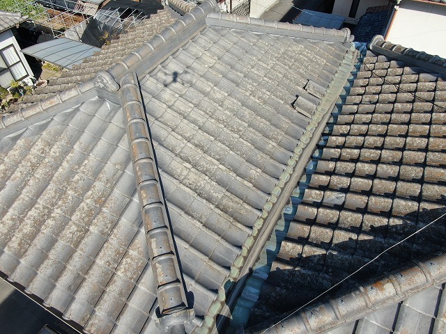 雨樋修理のために実施したドローンによる現場調査