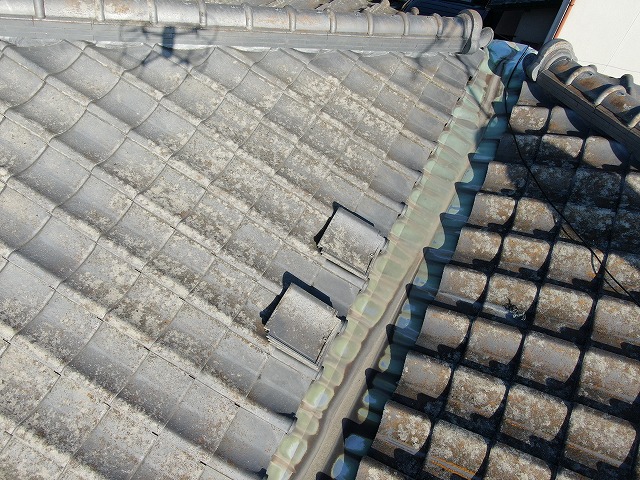 谷板金の劣化を確認した現場調査