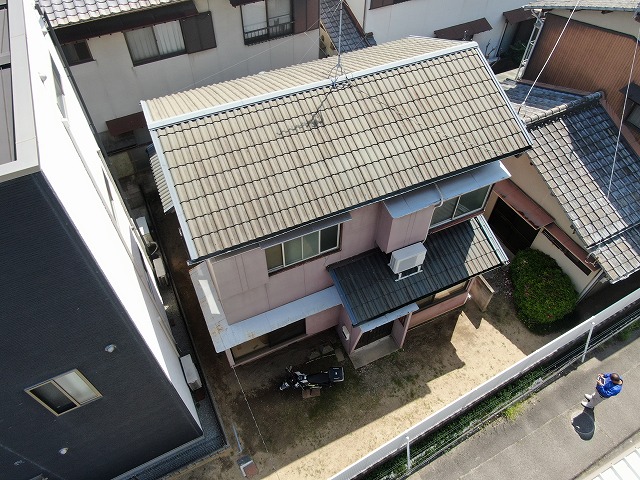 高松市　庇板金の錆から雨漏りが心配とお問合せ！ドローン点検に行ってきました！