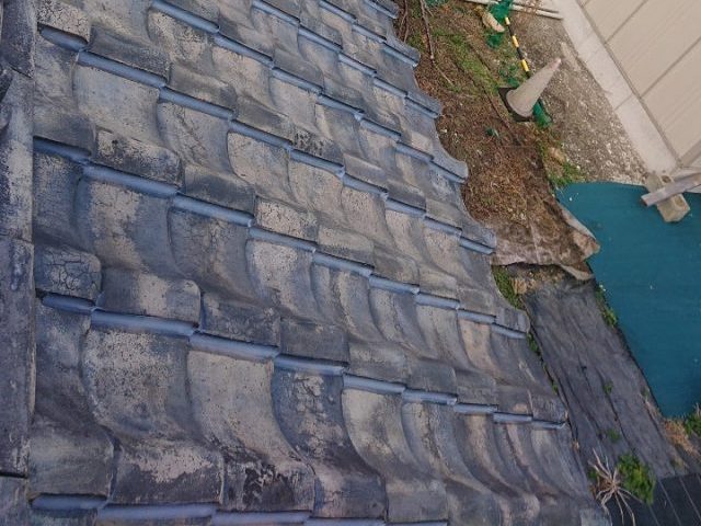 多度津町のズレを直した瓦屋根