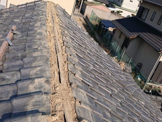 多度津町で本棟バラシ工程