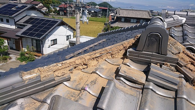 高松市　屋根の施工状況