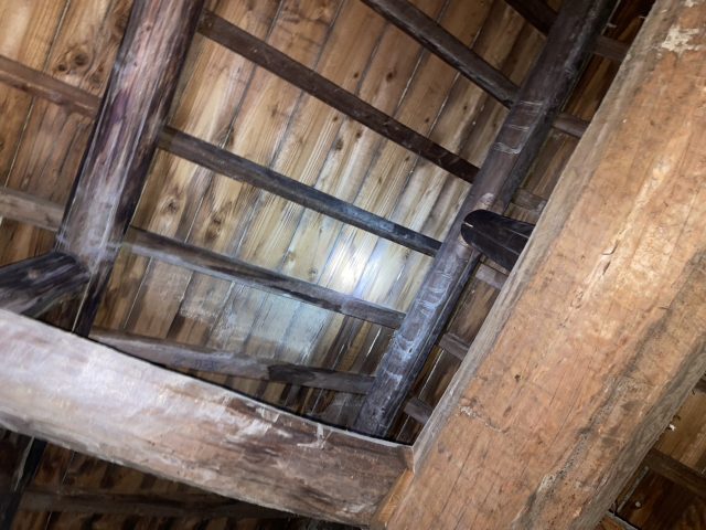 多度津町で雨漏りしていた屋根内部