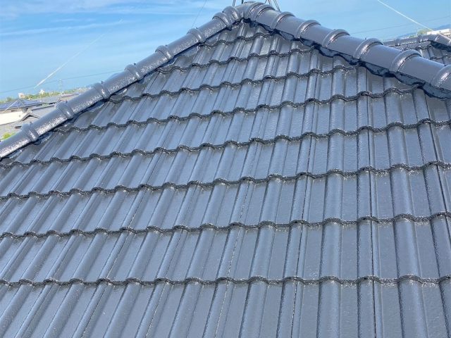 善通寺市でモニエル瓦の塗装が完了