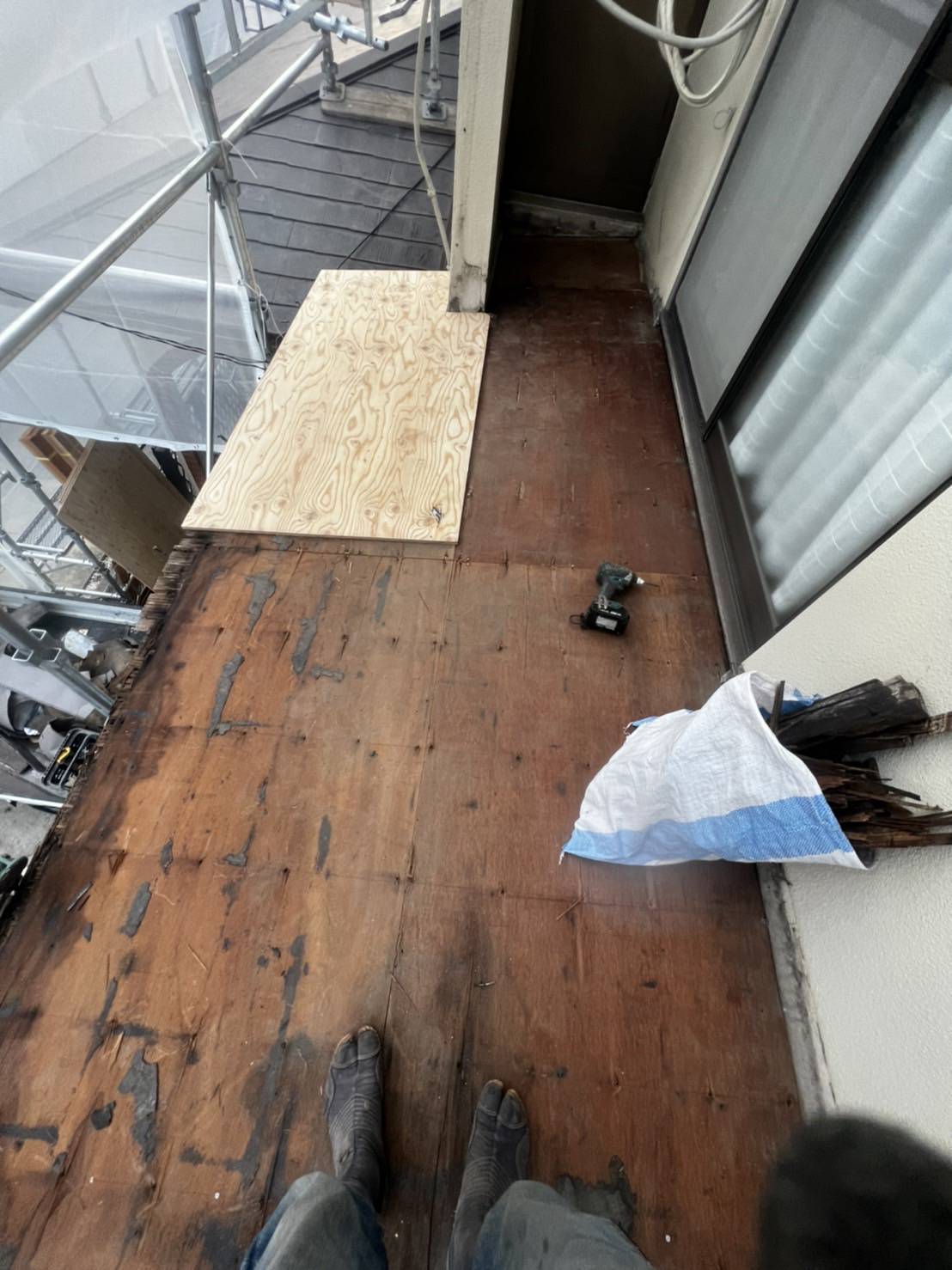 下屋根の劣化状況