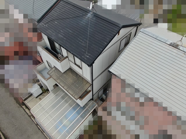 高松市　工事完了前の建物全景