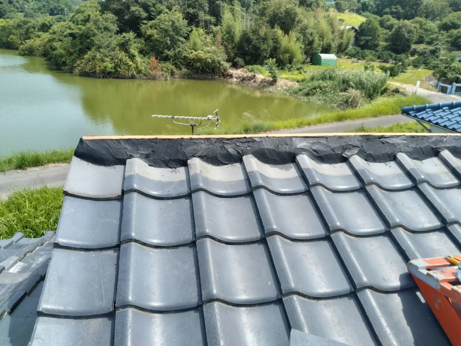 高松市　棟部分の下地補修